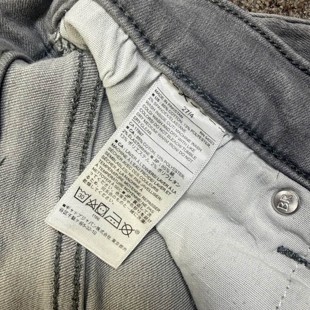 Banana Republic Sculpt Skinny Jeans Womens 27/4 Light Grey Mid Rise Denim Pants - Picture 5 of 8